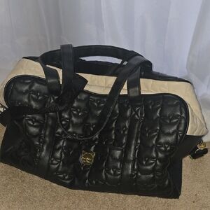 Chic Black Quilted Travel Bag